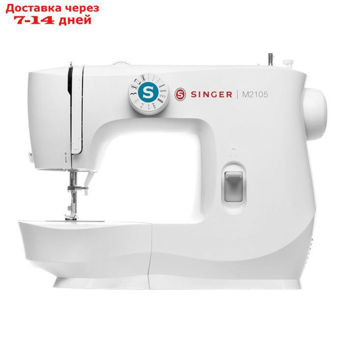 Швейная машина Singer M 2105, 70 Вт, 8 строчек, петля-полуавтомат, белая - фото 1 - id-p226950808