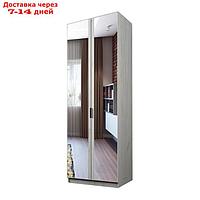 Шкаф 2-х дверный "Экон", 800×520×2300 мм, зеркало, штанга и полки, цвет дуб крафт белый