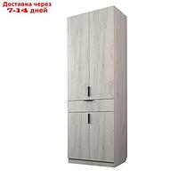 Шкаф 2-х дверный "Экон", 800×520×2300 мм, 1 ящик, штанга, цвет дуб крафт белый