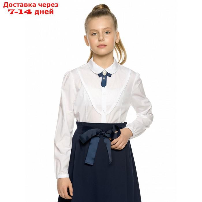 Блузка для девочек, рост 146 см, цвет белый - фото 2 - id-p226937778