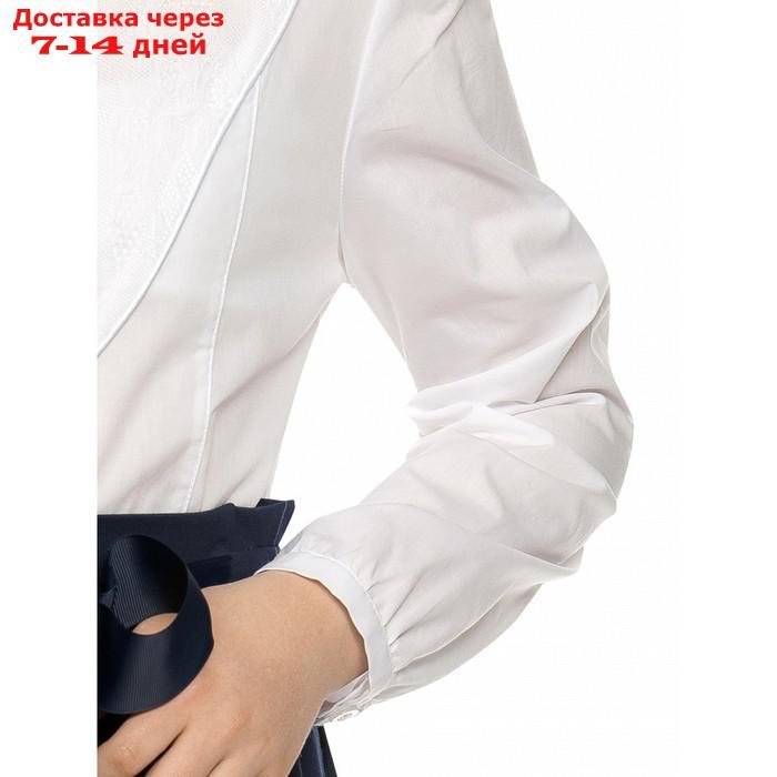 Блузка для девочек, рост 146 см, цвет белый - фото 4 - id-p226937778