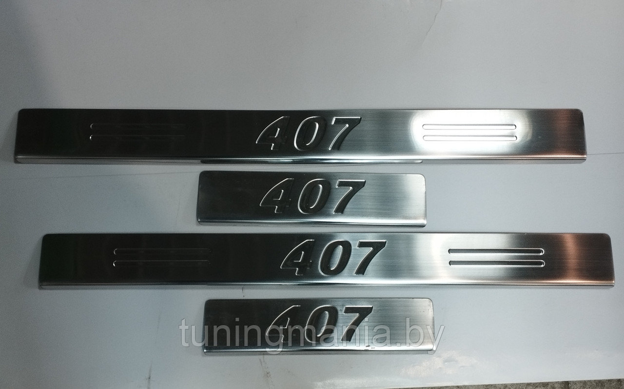 Накладки на пороги Peugeot 407 - фото 1 - id-p227271499