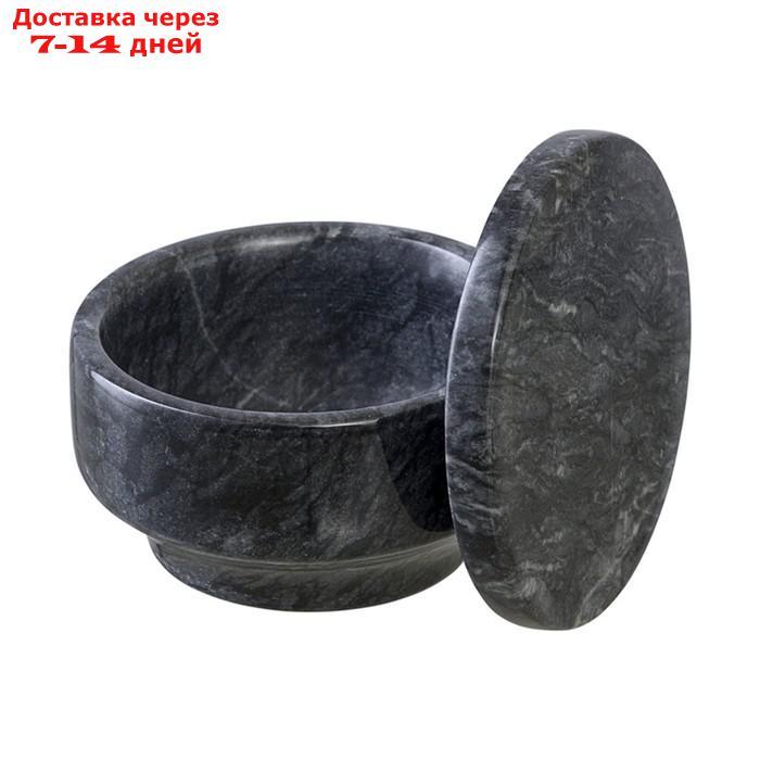 Шкатулка для украшений marm, D10,5х11,8 см, чёрный мрамор - фото 5 - id-p226970040