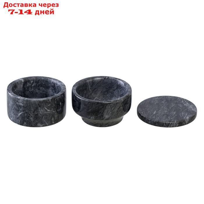 Шкатулка для украшений marm, D10,5х11,8 см, чёрный мрамор - фото 6 - id-p226970040
