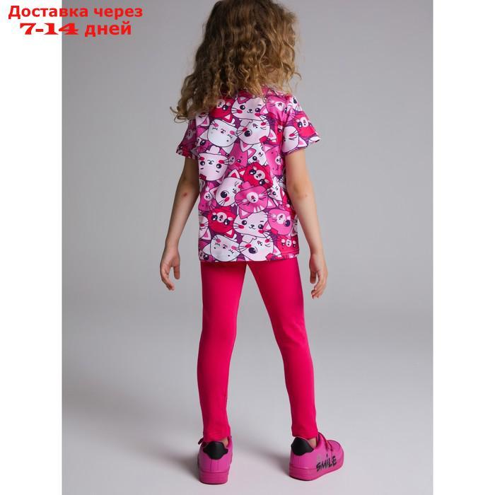 Комплект для девочки: футболка, леггинсы, рост 122 см - фото 3 - id-p227001264
