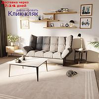 Прямой диван "Клик-кляк", ППУ, механизм книжка, велюр, цвет квест 026