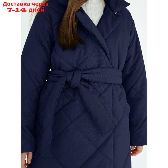 Пальто стёганое для девочек PRETTY, рост 140-146 см, цвет синий - фото 8 - id-p226976199