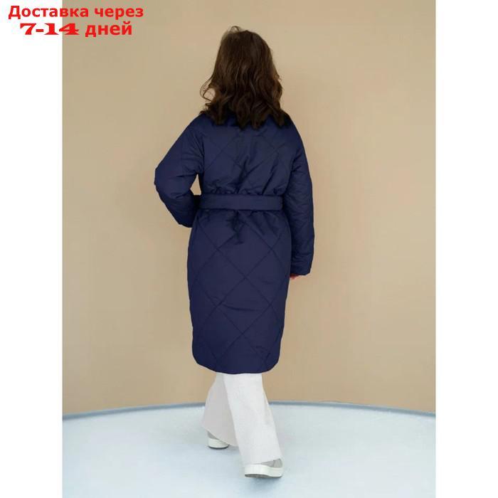 Пальто стёганое для девочек PRETTY, рост 140-146 см, цвет синий - фото 9 - id-p226976199