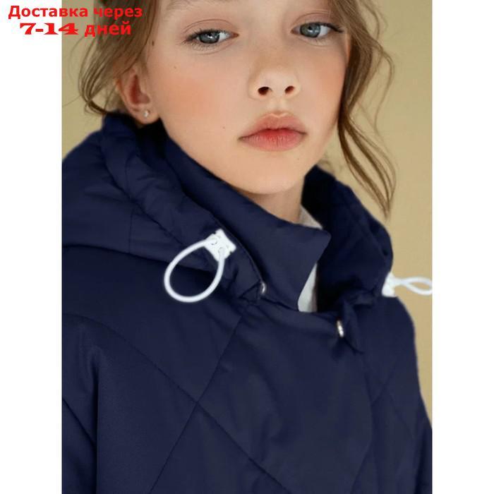 Пальто стёганое для девочек PRETTY, рост 140-146 см, цвет синий - фото 10 - id-p226976199