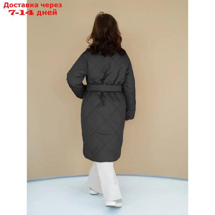 Пальто стёганое для девочек PRETTY, рост 140-146 см, цвет графит - фото 9 - id-p226976201