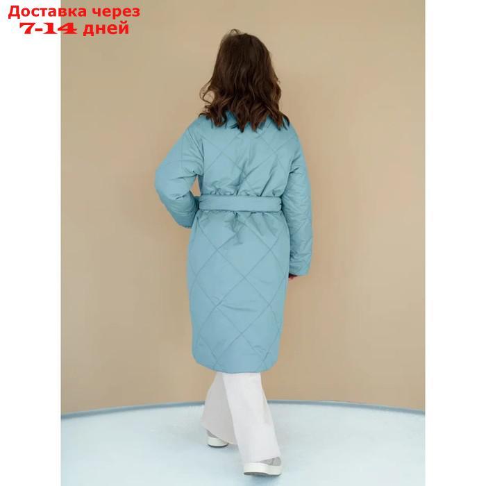 Пальто стёганое для девочек PRETTY, рост 140-146 см, цвет голубой - фото 2 - id-p226976202