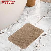 Набор ковриков для ванны Arya Home Adonis, размер 60x100 см, 50x70 см, цвет кремовый