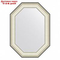 Зеркало Evoform в багетной раме, 78 мм, 54х74 см, цвет белая кожа с хромом