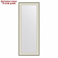 Зеркало Evoform в багетной раме, 78 мм, 58х148 см, цвет белая кожа с хромом