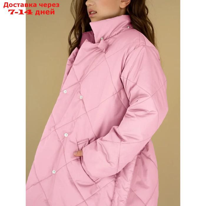 Пальто стёганое для девочек PRETTY, рост 146-152 см, цвет розовый - фото 2 - id-p226976237
