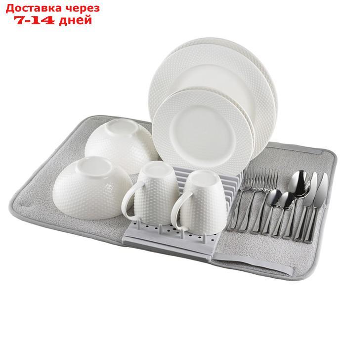 Коврик для сушки посуды bris, серый - фото 1 - id-p226977876