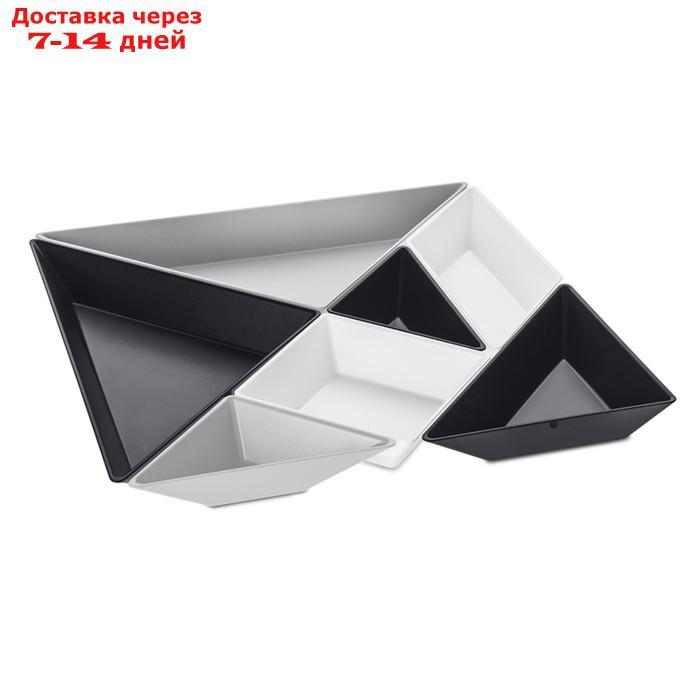 Менажница tangram ready, черно-бело-серая - фото 1 - id-p226977899
