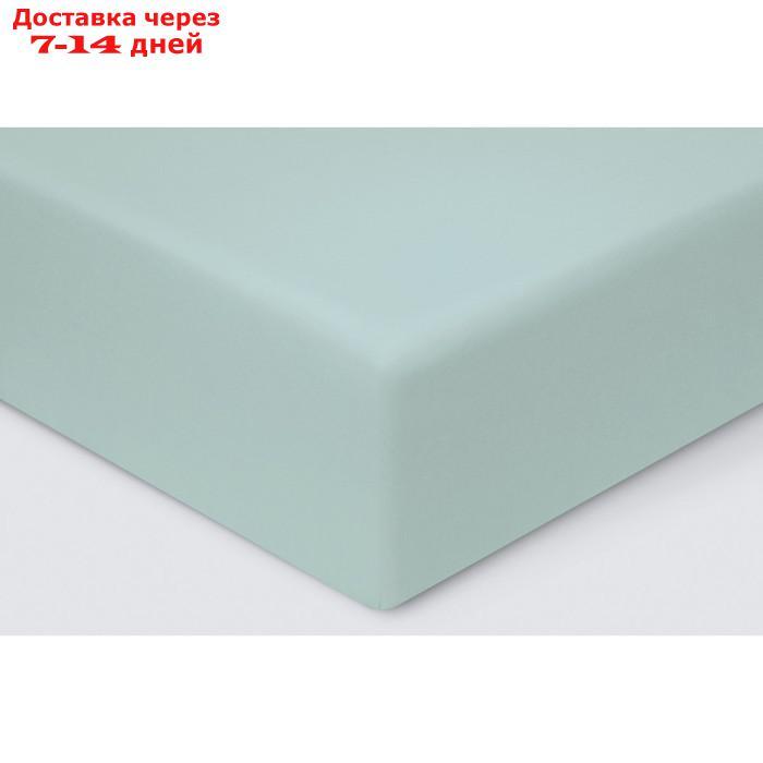 Простыня на резинке "Моноспейс", размер 90х200х23 см, цвет нежно-голубой - фото 1 - id-p227001786