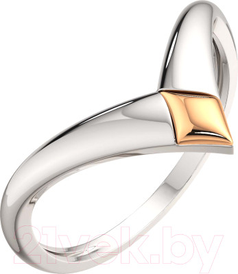 Кольцо из комбинированного серебра ZORKA 0200083.G14K - фото 2 - id-p227272272