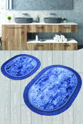 Набор ковриков для ванной и туалета Karven Buket Sacakli Oval / KV 417 - фото 4 - id-p224646004