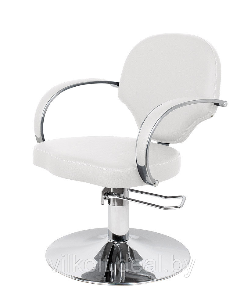 Асти на диске парикмахерское кресло для клиента в салон красоты, белое - фото 1 - id-p227273619