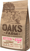 Сухой корм для кошек Oak's Farm Беззерновой для котят. Лосось
