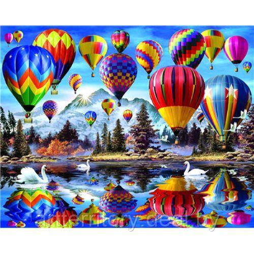 Алмазная мозаика на подрамнике 40х50см "Шоу воздушных шаров", Azart - фото 1 - id-p227277109