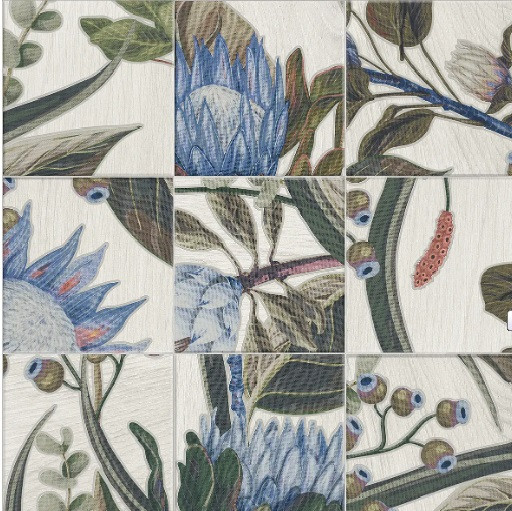 Керамогранит (MAINZU) DECOR BLUE LEAVES 20*20