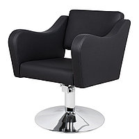 Кресло парикмахерское для стрижки Лугано на диске, черное