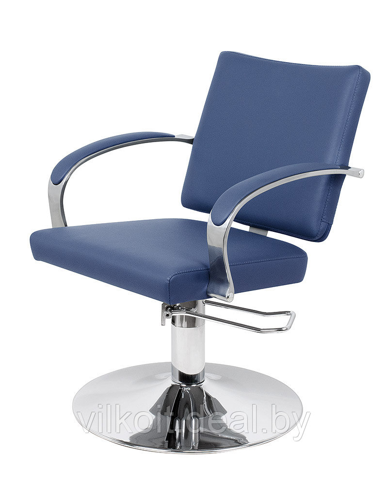 Кресло Престо парикмахерское на диске, синее. На заказ - фото 1 - id-p227279934