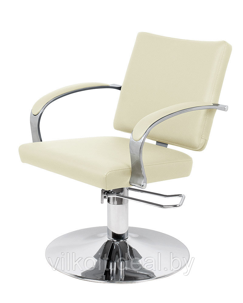 Престо кресло клиента парикмахерское, молочный цвет обивки. На заказ - фото 1 - id-p227279935