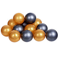 Шарики для сухого бассейна «Перламутровые», диаметр шара 7,5 см, набор 100 штук, цвет металлик