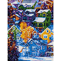 Алмазная мозаика 30 × 40 см, (полное заполнение) «Зимняя Норвегия»