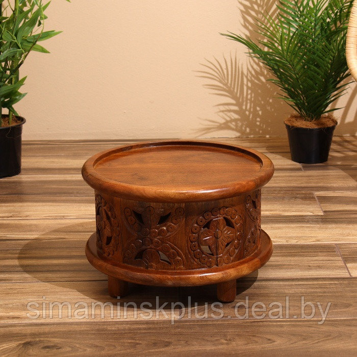Столик кофейный 39х39х26 см, манговое дерево - фото 1 - id-p227280394