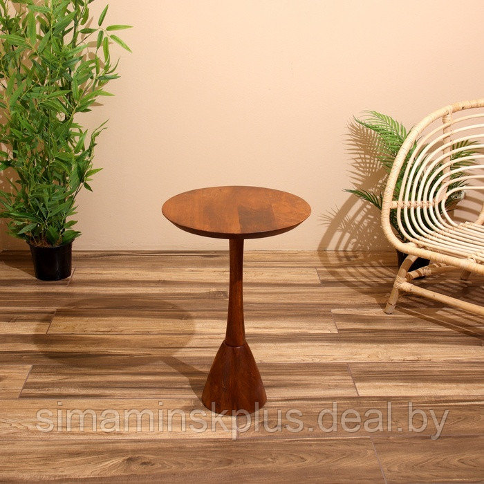 Столик кофейный 40х40х60 см, манговое дерево - фото 1 - id-p227280404