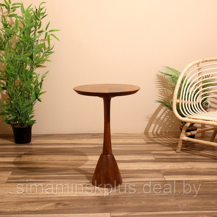 Столик кофейный 40х40х60 см, манговое дерево - фото 2 - id-p227280404