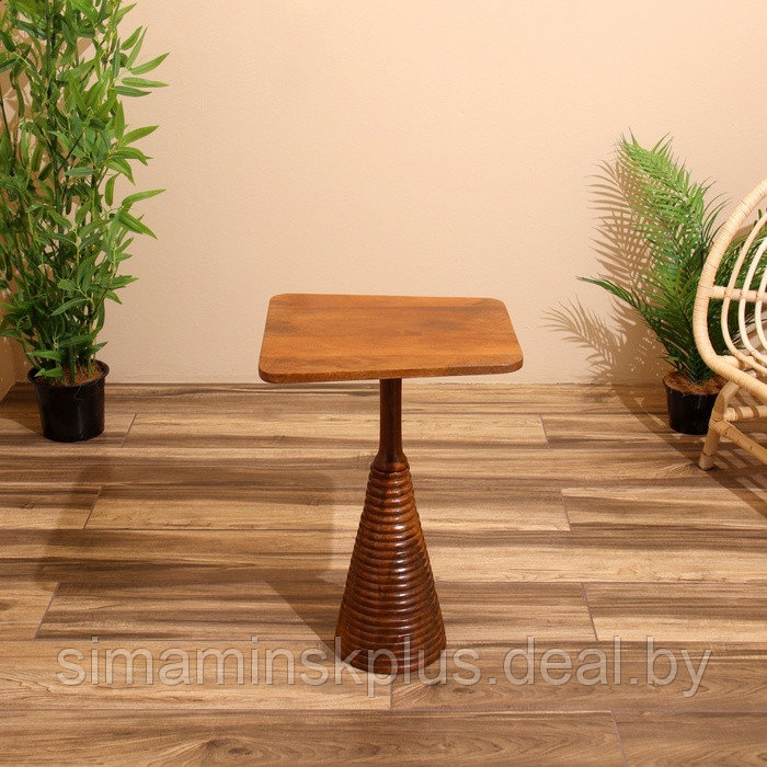 Столик кофейный 40х40х60 см, манговое дерево - фото 1 - id-p227280405