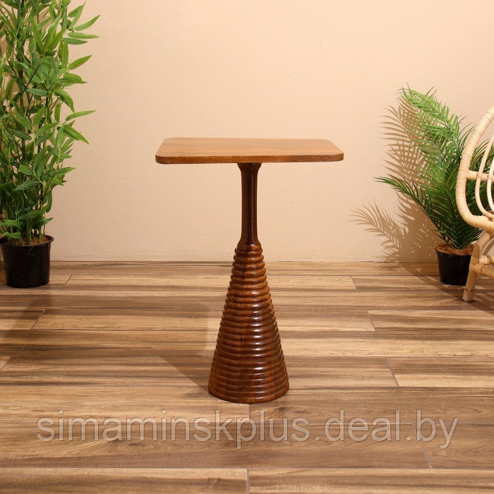 Столик кофейный 40х40х60 см, манговое дерево - фото 2 - id-p227280405