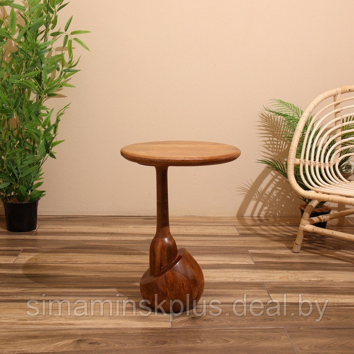 Столик кофейный 39х39х54 см, манговое дерево - фото 2 - id-p227280410