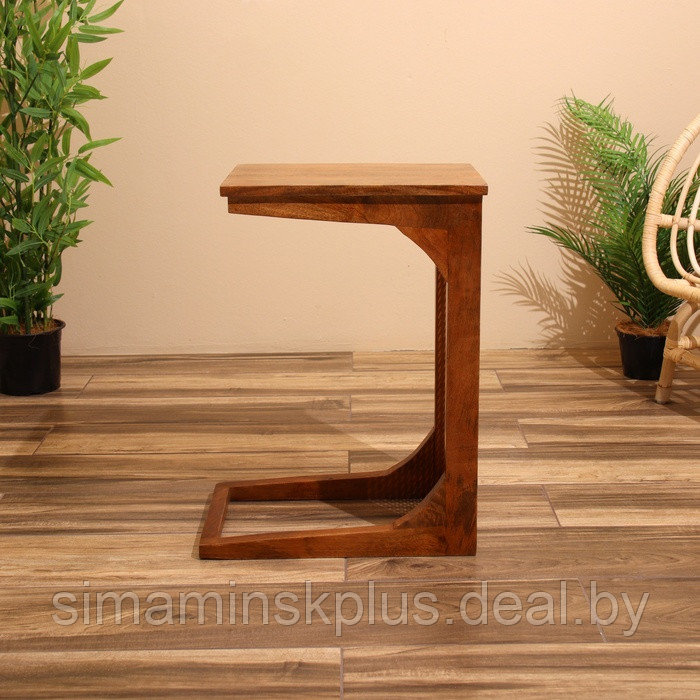 Столик кофейный 40х30х60 см, манговое дерево - фото 2 - id-p227280416