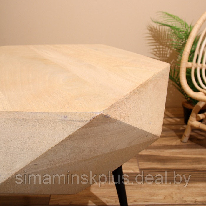 Столик кофейный 62х62х55 см, манговое дерево - фото 6 - id-p227280445
