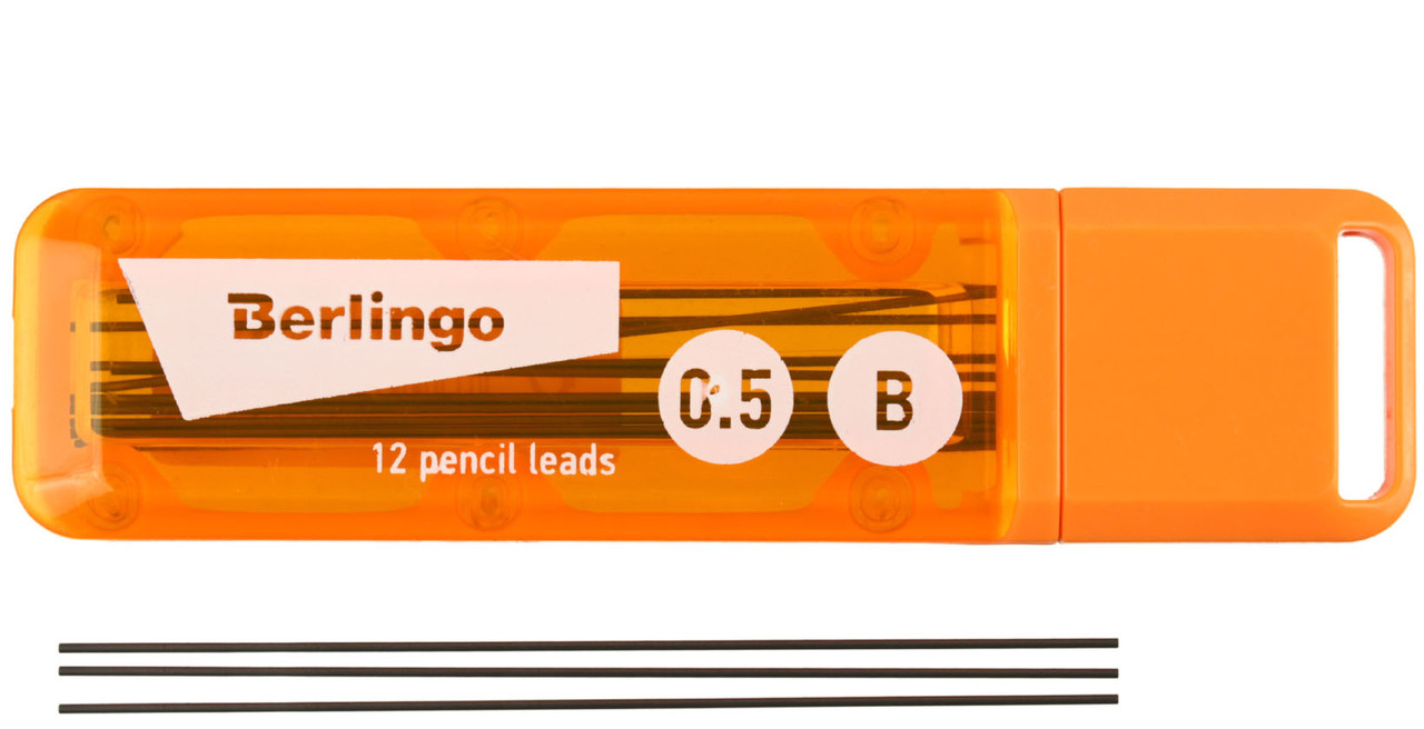 Грифели для автоматических карандашей Berlingo толщина грифеля 0,5 мм, твердость М, 12 шт. (корпус ассорти) - фото 2 - id-p227280962