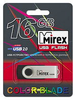 USB Flash Mirex SWIVEL RUBBER BLACK 16GB (13600-FMURUS16)