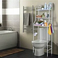 Стеллаж - полка напольная трёхъярусная Washing machine storage rack над бочком унитаза (шир. 47 см.)