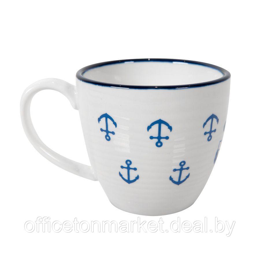 Чашка с блюдцем "Seawave", фарфор, 200 мл, белый, синий - фото 2 - id-p227281017