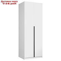 Шкаф 2-х дверный "Локер", 800×530×2200 мм, со штангой, цвет белый снег