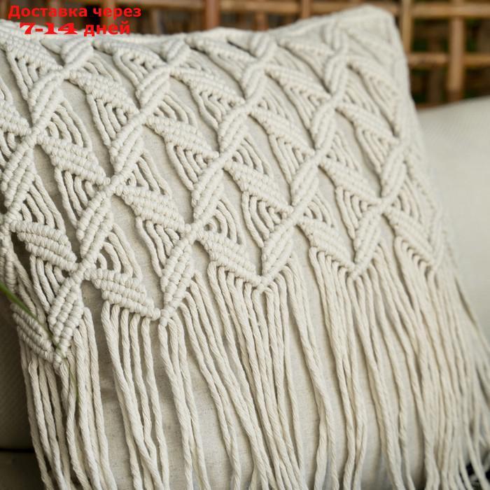 Декоративная подушка "Феса", размер 45х45 см, цвет серый - фото 1 - id-p227022867