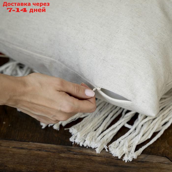 Декоративная подушка "Феса", размер 45х45 см, цвет серый - фото 4 - id-p227022867