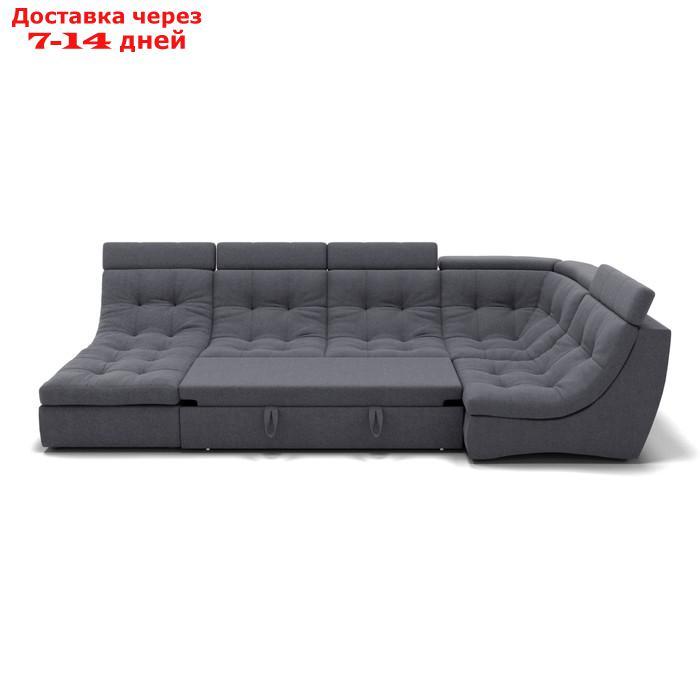 П-образный диван "Монако 4", механизм венеция, угол правый, велюр, цвет гелекси лайт 026 - фото 3 - id-p227065864