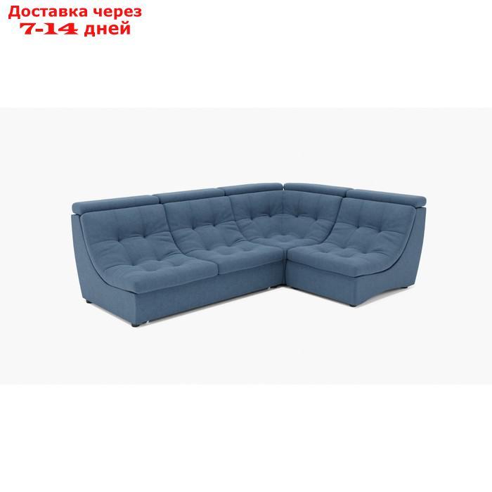 Угловой диван "Монако 3", механизм венеция, угол правый, велюр, цвет гелекси лайт 022 - фото 1 - id-p227065865